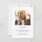 Afstuderen Moderne minimalistische twee foto eenvo Bedankkaart (Achterkant)