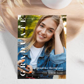 Afstuderen Moderne Minimalistische Twee Foto | QR- Briefkaart