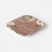 Afstuderen moderne pampas terracotta elegant papieren bordje (Gebogen)