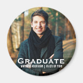 Afstuderen Moderne Photo Magnet Round (Voorkant)