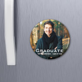 Afstuderen Moderne Photo Magnet Round