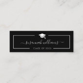 Afstuderen | Moderne Script-kaart Contactkaartje (Voorkant)