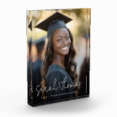 Afstuderen moderne scriptnaam school fotoblokken (Links)