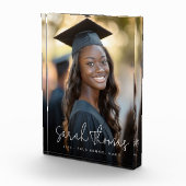 Afstuderen moderne scriptnaam school fotoblokken (Rechts)