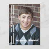 Afstuderen Moderne Simple Twp Photo Afstudeerder E Briefkaart (Voorkant)