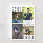 Afstuderen Moderne, stijlvolle foto-inklage Aankondiging (Voorkant)