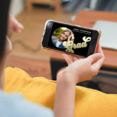 Afstuderen Moderne Stijlvolle Retro Gouden Foto QR Kaart