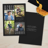 Afstuderen Moderne, stijlvolle vier foto's zwart Aankondiging