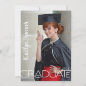 Afstuderen Moderne Typografie 2 Foto's Afstuderen Aankondiging (Voorkant)