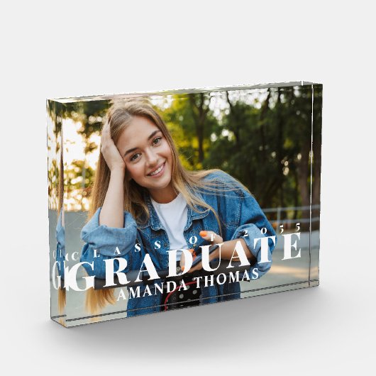 Afstuderen Moderne Typografie Eenvoudig Fotoblokken (Links)