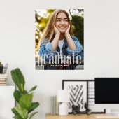 Afstuderen Moderne Typografie Eenvoudige foto Poster (Thuiskantoor)