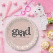 Afstuderen moderne vetgedrukte typografie op zwart papieren bordje (Feest)