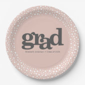 Afstuderen moderne vetgedrukte typografie op zwart papieren bordje (Voorkant)