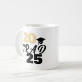 Afstuderen Mok, Jaar, Tekst, Klasse, Afstudeerder Koffiemok (Voorkant links)