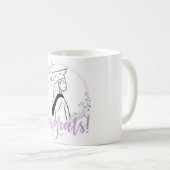 Afstuderen Mok voor haar - Klasse van 2025 | Schat (Voorkant rechts)