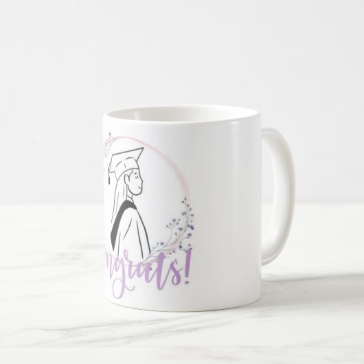 Afstuderen Mok voor haar - Klasse van 2025 | Schat (Voorkant rechts)