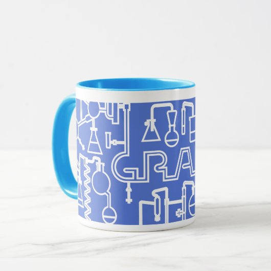 Afstuderen Mok Wetenschap Lab blauw (Voorkant links)
