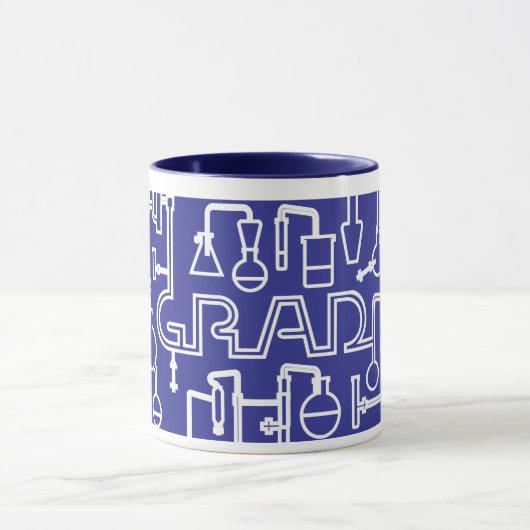 Afstuderen Mok Wetenschap Lab kobalt blauw (Midden)