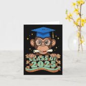 Afstuderen Monkey CL van 2025 Kinder Mannen vrouwe Kaart (Gele Bloem)