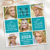 Afstuderen Monogram 5 Foto Collage Blauwgroen Afst Kaart