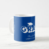 Afstuderen Monogrammed Blue Koffiemok (Voorkant links)