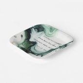 Afstuderen, mooi groen turquoise agaat marmer papieren bordje (Gebogen)