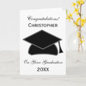 Afstuderen Mortar Board Kaart (Gele Bloem)