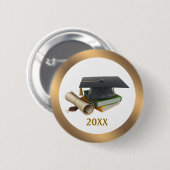 Afstuderen Mortar en diploma Button (Voorkant /achterkant)