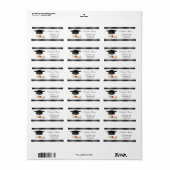 Afstuderen Mortar pet & diploma Label (Full Sheet)