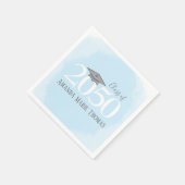 Afstuderen Mortarboard Blue met minimalistische mi Servet (Hoek)