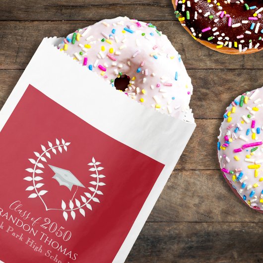 Afstuderen Mortarboard Cardinaal Rood Bedankzakje