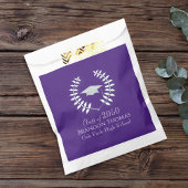 Afstuderen Mortarboard Classic Paars Bedankzakje