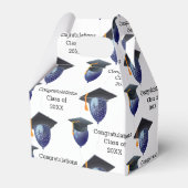 Afstuderen Mortarboard en ballonnen Bedankdoosjes (Achterkant)