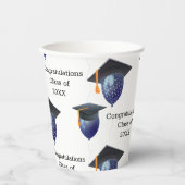 Afstuderen Mortarboard en ballonnen Papieren Bekers (Voorkant)