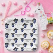 Afstuderen Mortarboard en ballonnen Papieren Bordje (Feest)