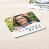 Afstuderen Mortarboard Fun Feit Kartonnen Onderzetters (Schuin)