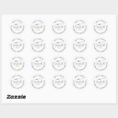Afstuderen Mortarboard Gold met minimalistische mi Ronde Sticker (Vel)