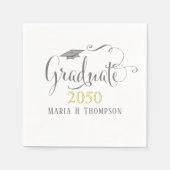 Afstuderen Mortarboard met modern, minimalistisch  Servet (Voorkant)