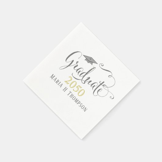 Afstuderen Mortarboard met modern, minimalistisch  Servet (Hoek)