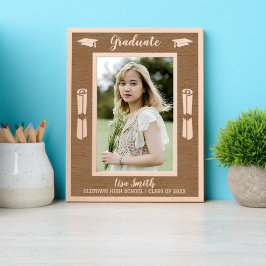 Afstuderen Mortarboard Petten & Diploma's Grens Gegraveerde Lijstjes