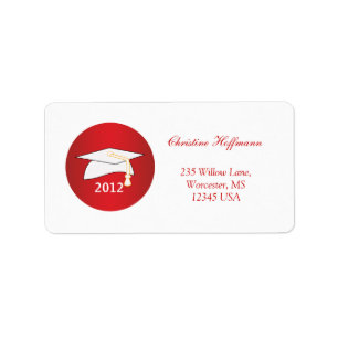 Afstuderen mortier etiket