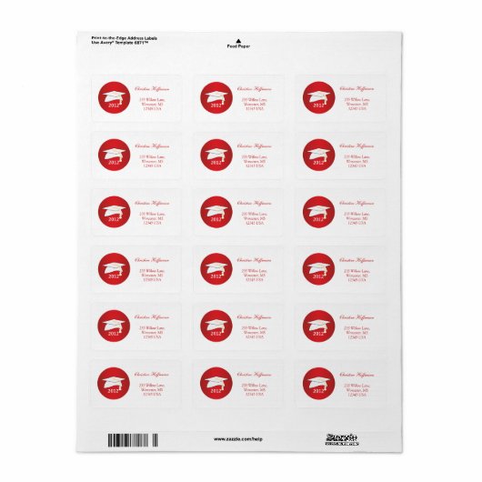 Afstuderen mortier etiket (Full Sheet)