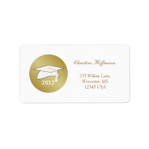 Afstuderen mortier etiket