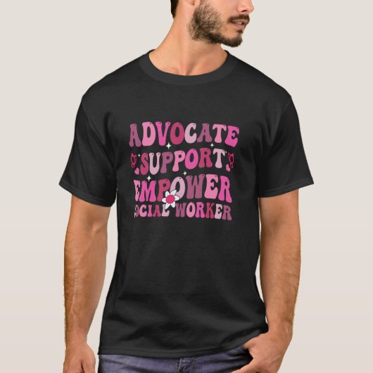Afstuderen MSW Voorstander Ondersteuning Machtigen T-shirt (Voorkant)