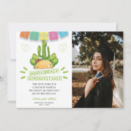 Afstuderen Muchas Gracias Fiesta Bedankkaart