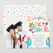 Afstuderen Muchas Gracias Fiesta Dank u kaart (Voorkant / Achterkant)