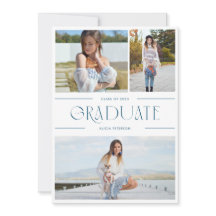 Afstuderen multi-foto aankondiging en afstudeerder