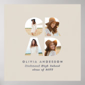 Afstuderen multi-foto modern, elegant folie afdrukken (Voorkant)