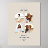 Afstuderen multi-foto moderne, elegante folie afdrukken (Voorkant)