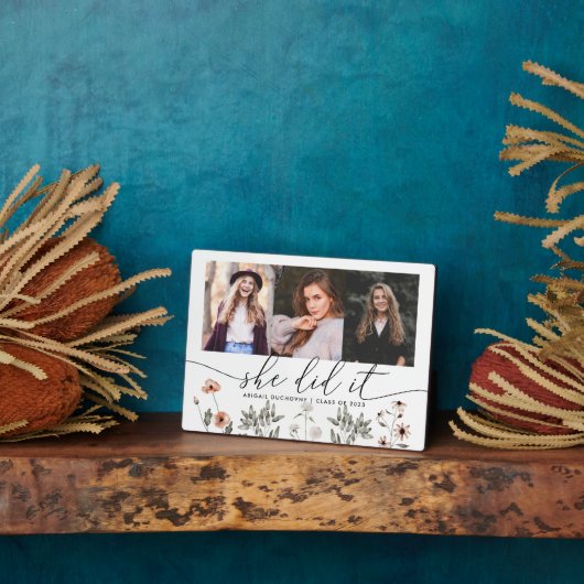 Afstuderen Multi Foto ze maakte het Floral Fotoplaat (Zijkant)